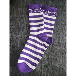 NEW Themis 2026 Purple White Socks New Orleans Mardi Gras Krewe Favor fa9730
